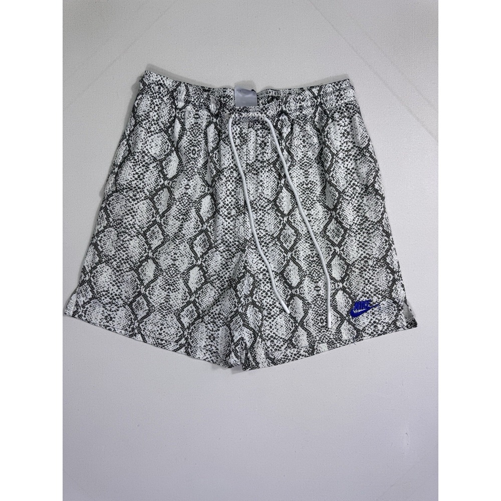 Nike Men Small Snakeskin Print Basketball Mesh Shorts White IB8242-133 Gym Sport